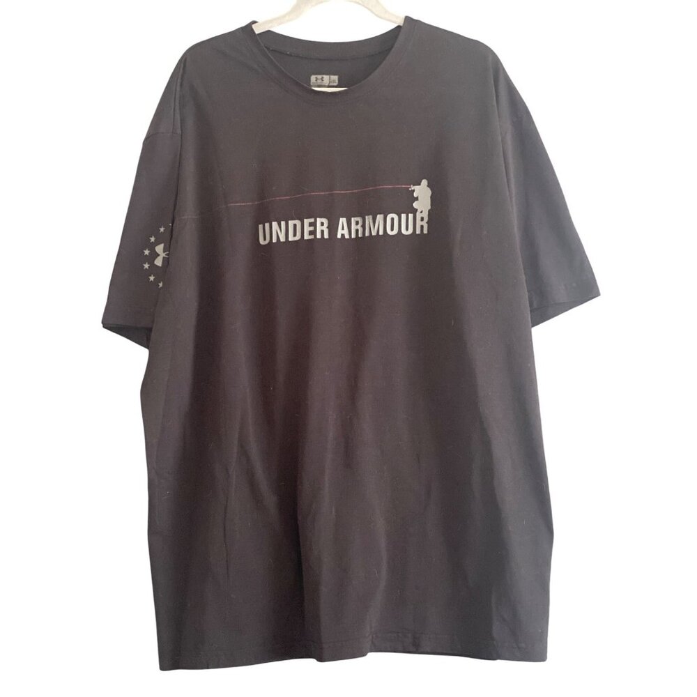 Under Armour  T-Shirt Black Operator Laser Graphic Loose Short Sleeve 2XL Men
